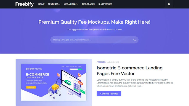 Freebify Premium Blogger Template miễn phí
