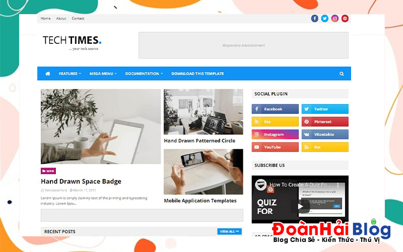 Download Free TechTimes Blogger Template