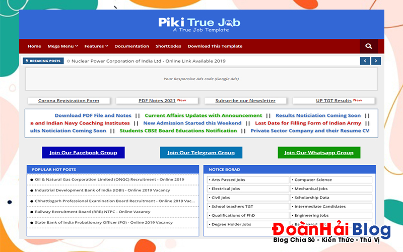 Piki True Job Blogger Template v.6.0.0 Free Download