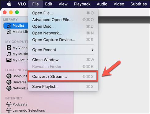 VLC Mac Open File