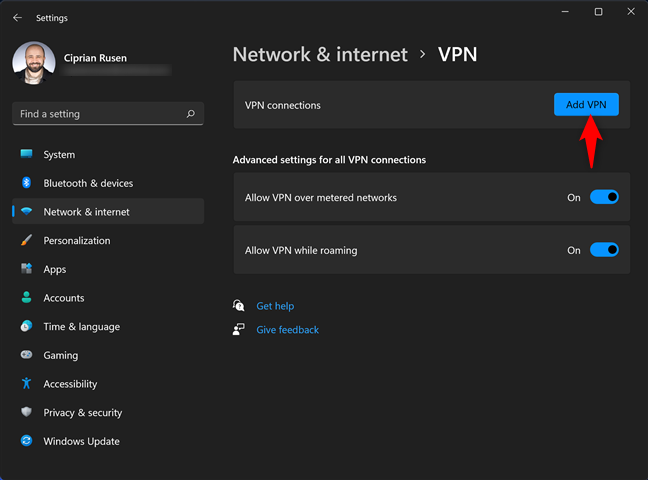 Cách thêm và sử dụng VPN trong Windows 11