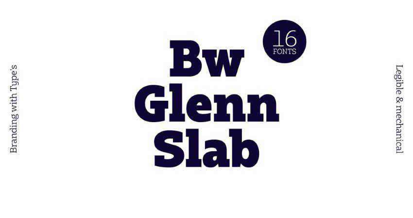 Slab Serif Free Font Designers Creatives Bw Glenn Slab font Family