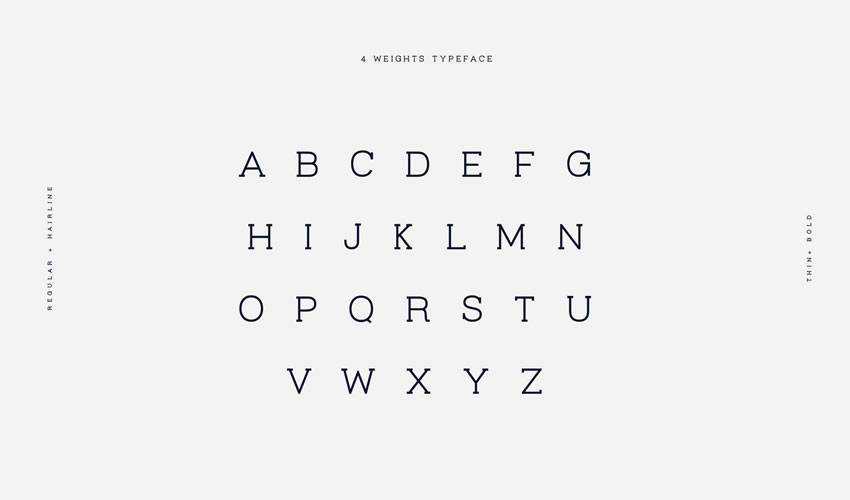 Virtuous Slab miễn phí thiết kế phông chữ tối thiểu kiểu chữ typecase