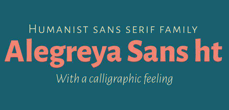 Alegreya Sans ht free clean font typeface