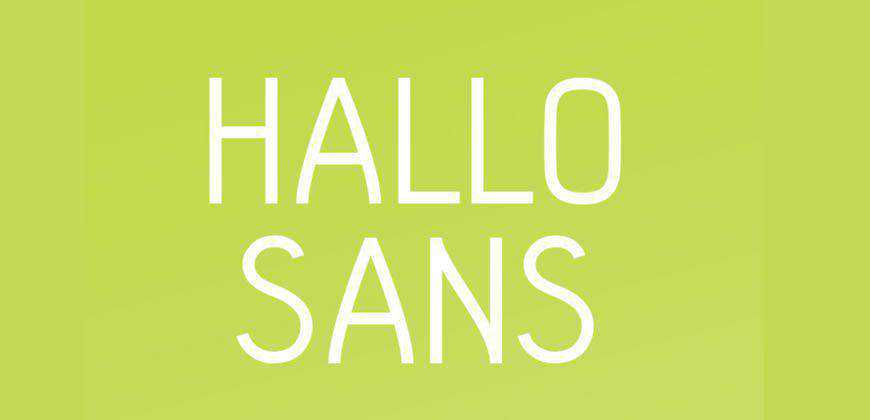 Hallo Sans free clean font typeface