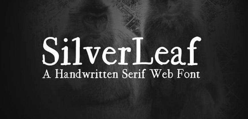 SilverLeaf Handwritten Web free clean font typeface