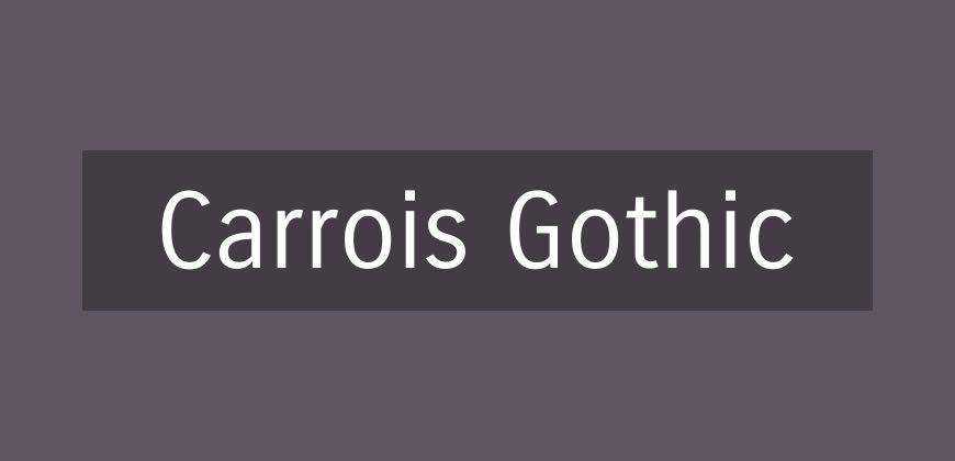 Carrois Gothic free clean font typeface
