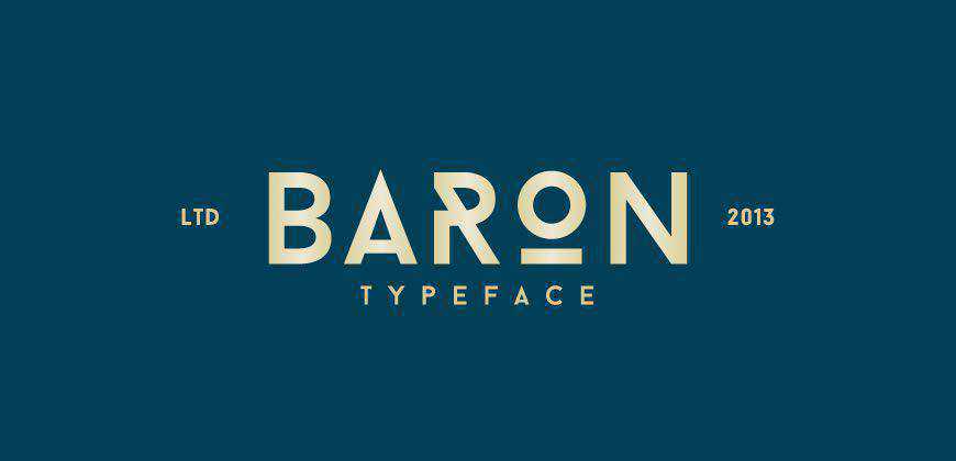 Baron free clean font typeface