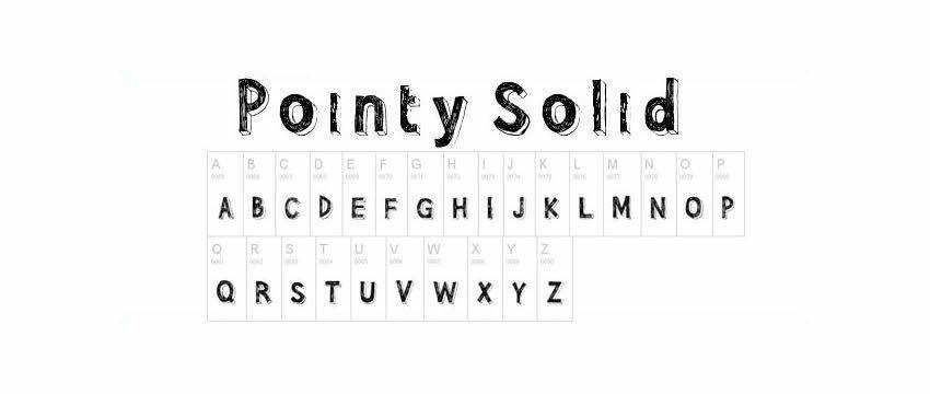 Pointy Solid Chunky 3D Free Font