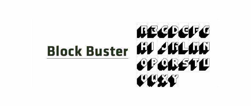 Phông chữ miễn phí Block Buster Chunky 3d