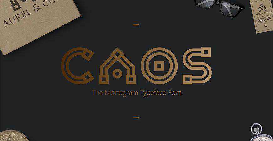 CAOS Monogram logo font typeface logotype