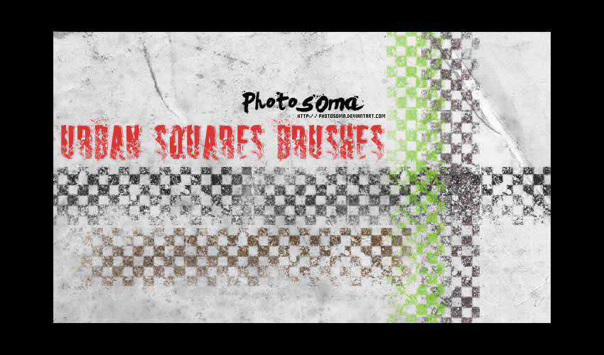 Urban Squares adobe illustrator brush brushes abr pack set miễn phí