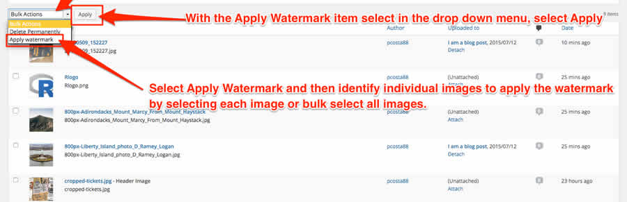 Hình ảnh Watermark WordPress Media Plugin