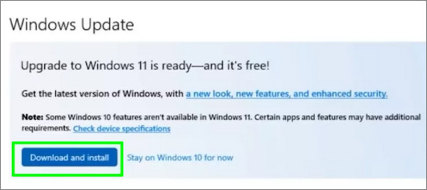 Cách nâng cấp Windows 11 thông qua Windows Update