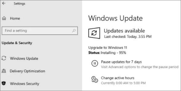Nâng cấp Windows 11 thông qua Windows Update