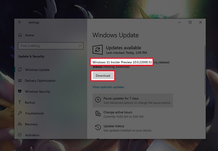 update windows 11 
