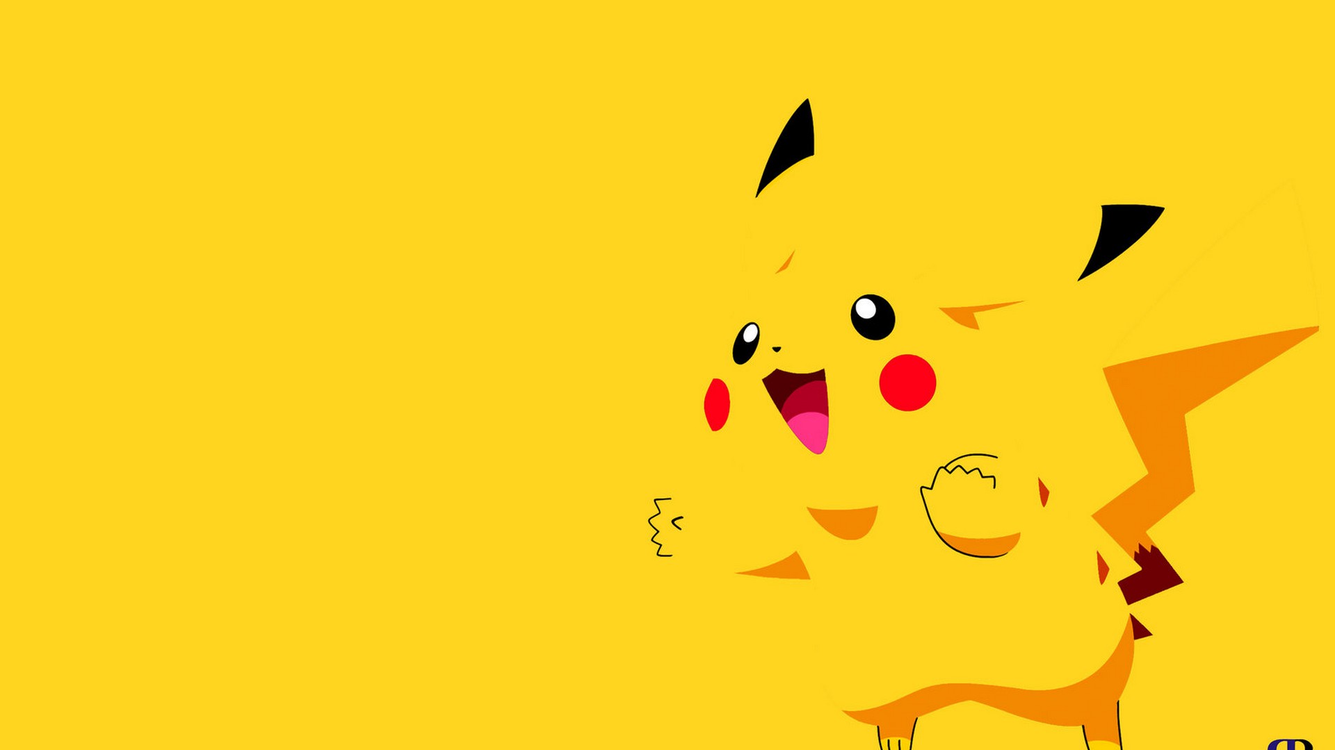 Hình 8: Hình nền Powerpoint dễ thương Pikachu