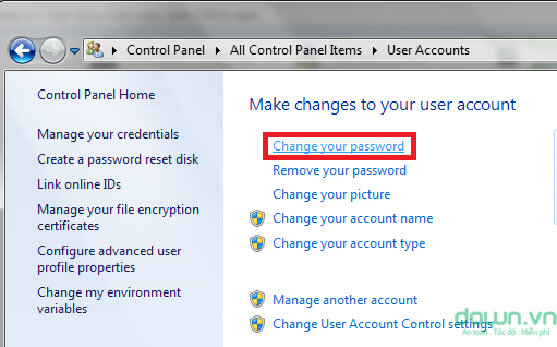 Đổi mật khẩu máy tính trên hệ điều hành Windows 7 - Ảnh 3