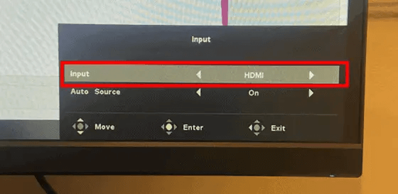 Adjust the input settings of your monitor