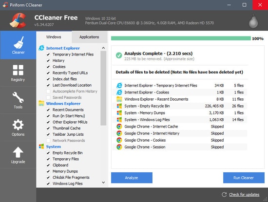CCleaner - Best Registry Cleaner Software