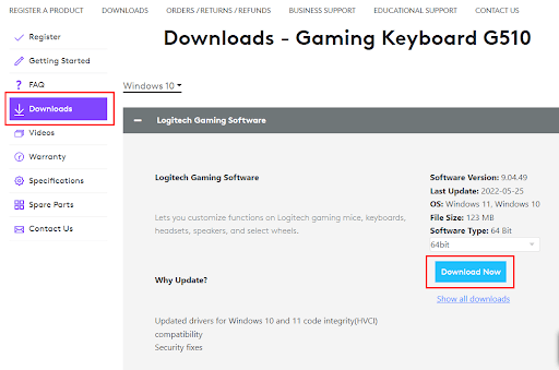 Dell support - Download the Logitech Keyboard 510 Driver