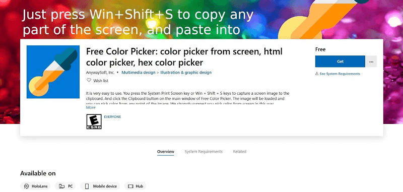 Microsoft Free Color Picker