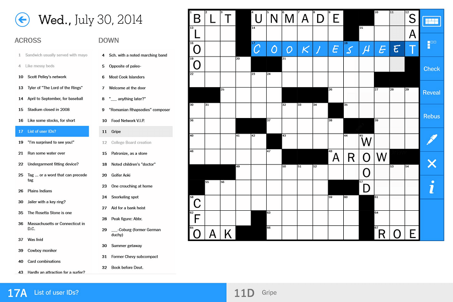 NY Times Crossword
